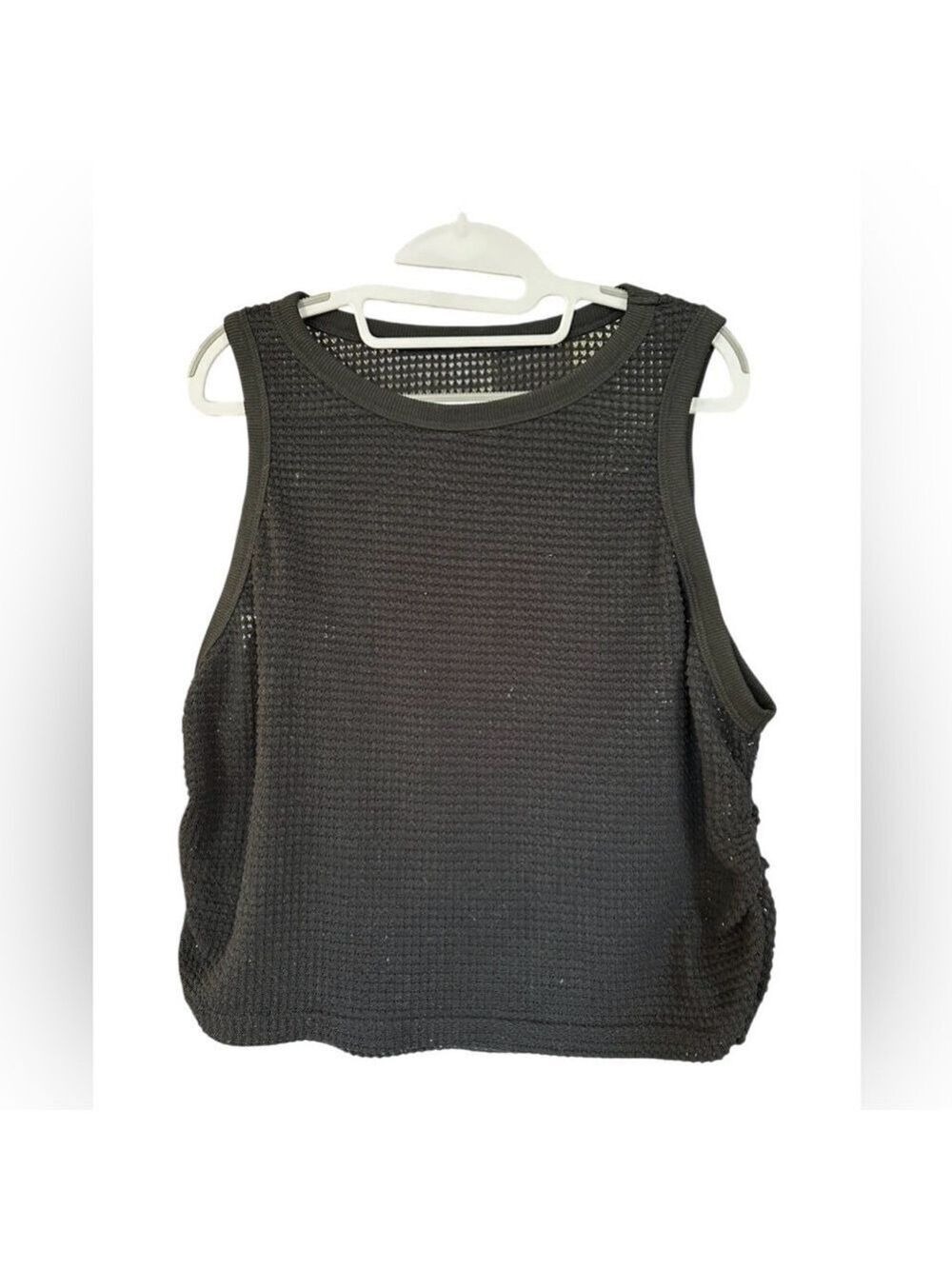 SHEIN Black Mesh Tank Top (4x Runs Smaller)